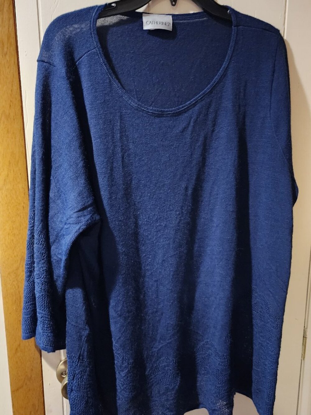 **Catherines Navy Blue Lightweight Sweater | Size 3X | Soft Knit Top**